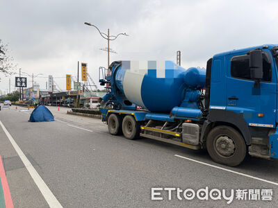 快訊／中壢恐怖車禍！外送員遭水泥預拌車輾過　當場死亡