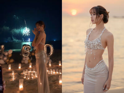 Lisa水晶比基尼上身變性感美人魚　慶生戴百萬蛇戒好貴氣