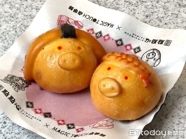 ▲▼点爭鮮跨界聯名點點心　豬仔流沙包搬進日式壽司店。（圖／爭鮮提供）