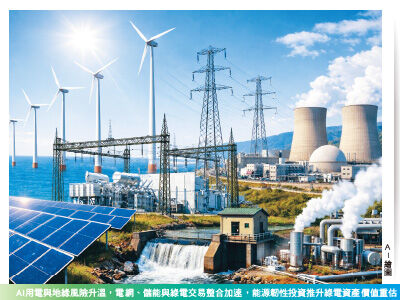 重電概念股彰顯投資價值　能源轉型是資本市場評價基準