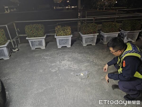 ▲東港警方協助流浪貓脫困。（圖／記者陳崑福翻攝）