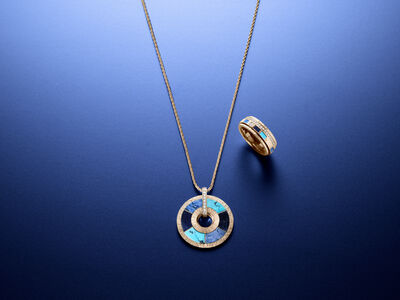 亮珠寶/藍色風潮來襲　伯爵漸層藍色調好美