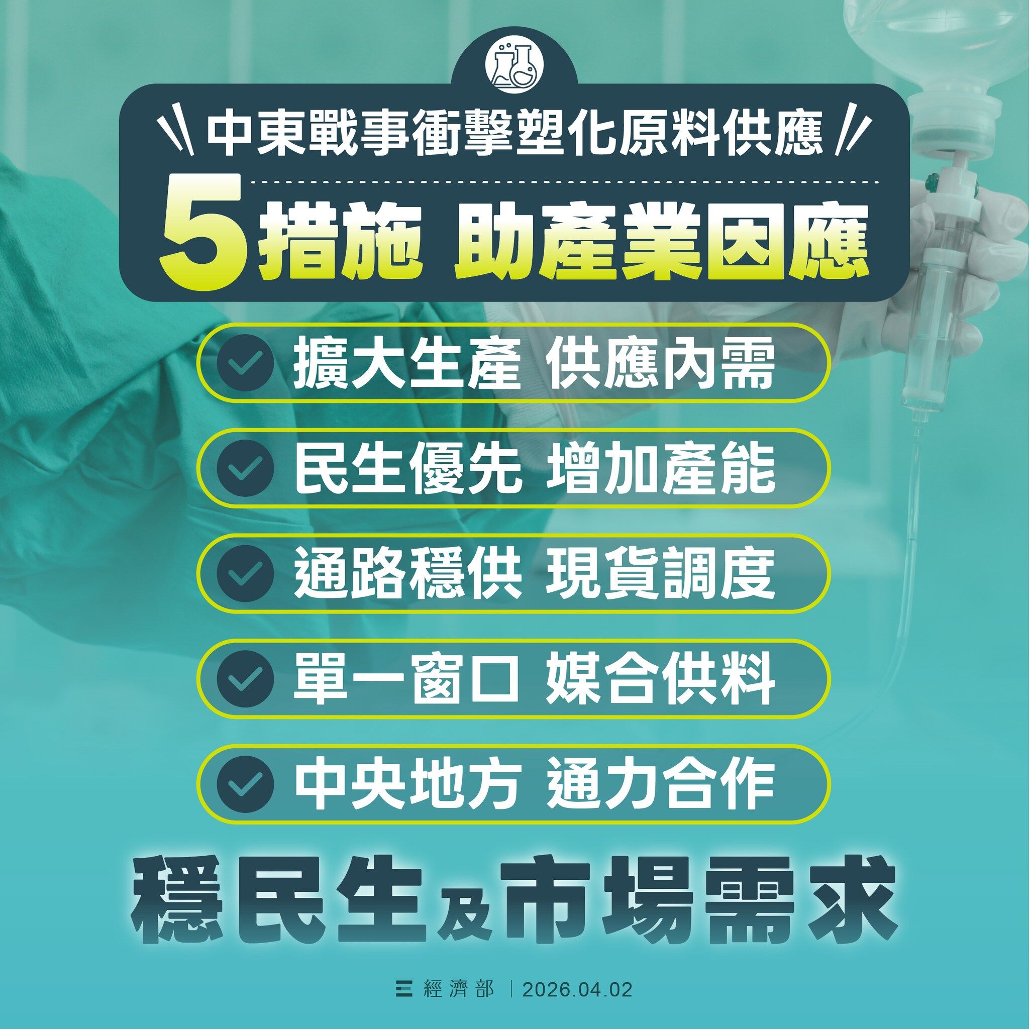 ▲▼塑膠包材不斷貨，經濟部啟動5項因應措施            。（圖／取自經濟部臉書）