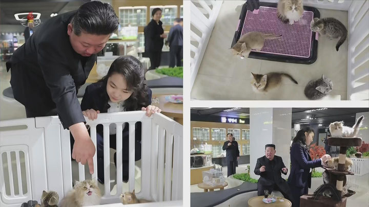 ▲▼朝鲜官媒公开金正恩、金主爱父女俩4日前往平壤和盛地区第4阶段区域商业设施的画面。 （图/翻摄自朝鲜中央电视台）