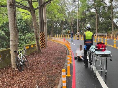 139縣道又車禍！疑天雨路滑釀禍　自行車慘摔騎士全身擦傷