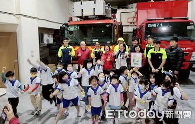 兒童節前夕變身小小消防員 基隆幼兒園學童體驗防災學習