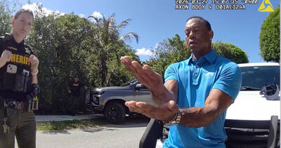 老虎伍茲車禍被搜出藥丸！上銬逮捕畫面曝　他驚吐：剛和總統通話