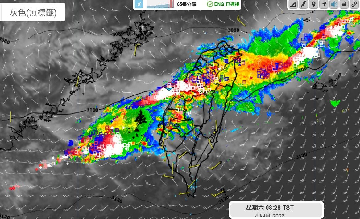 鋒面抵達中部「海峽南部對流逼近嘉南」 專家:春雨當成梅雨在下