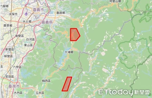 ▲▼氣象署稍早針對嘉義縣草山溪(葫蘆谷)、台南市後堀溪(千層岩瀑布)發布災防告警。（圖／翻攝自預報中心資訊發布查詢系統）