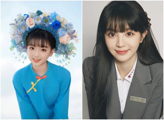 ▲阿拉蕾長大了！13歲驚人美貌撞臉田曦薇。（圖／翻攝自微博）