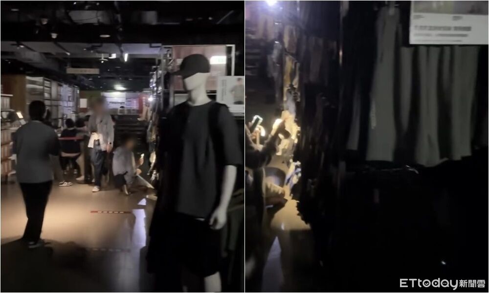 新光三越南西店突停電!一票人摸黑 開手機手電筒繼續逛