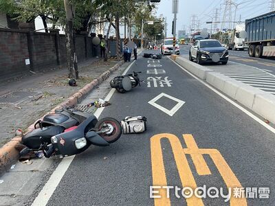 高雄5機車詭異連環摔！27歲爸「腦出血」命危　師淚求行車紀錄器