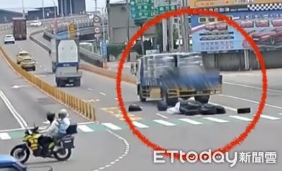 高雄竹湖陸橋前滿地橡膠圈！警追出禍首　最高可罰1.8萬