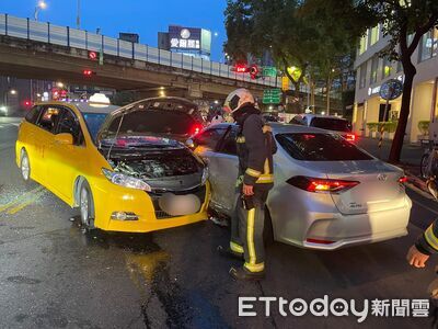 快訊／北市小黃連撞3汽機車2傷　運將0肇事記憶：醒來就在醫院