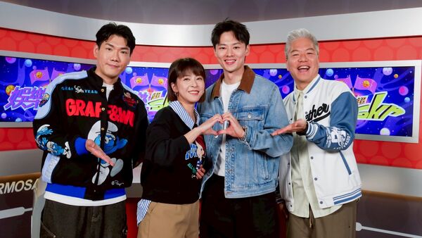 ▲《豆腐媽媽》蘇晏霈、羅子惟一起登上《娛樂超skr》。（圖／民視提供）