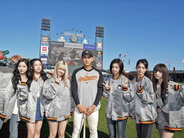 ▲韓國人氣女團NMIXX、李政厚。（圖／MLB官方IG）