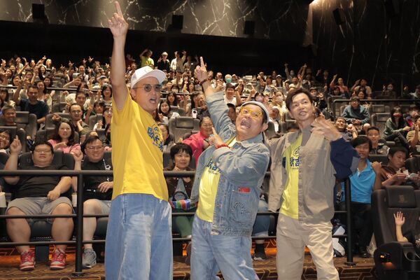 ▲《NO GOOD！歐吉桑》主演群李銘順、許效舜、李國煌等人勤跑宣傳。（圖／萬騰文化創意提供）