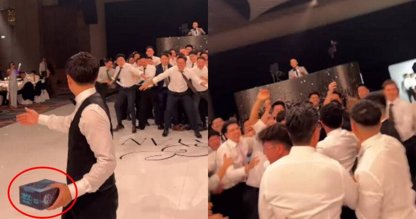 不是丟捧花!新郎丟「寶可夢限量卡牌禮盒」 引爆全場男性大亂鬥