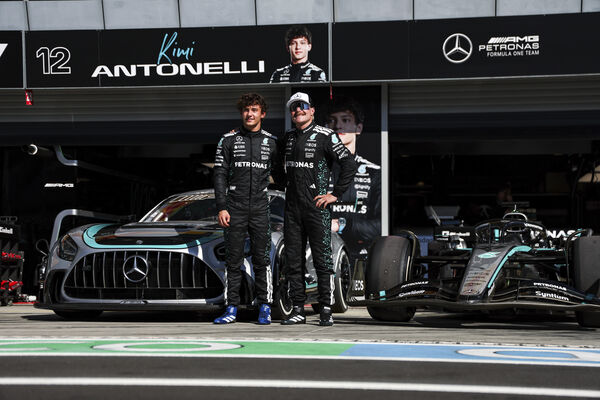 ▲安東內利（Kimi Antonelli）、博塔斯（Valtteri Bottas）。（圖／達志影像／美聯社）