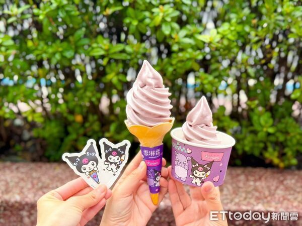 ▲▼7-ELEVEN 雪淋霜霜淇淋、酷聖霜霜淇淋、思樂冰聯名「酷洛米KUROMI」推出新品、主題杯、周邊。（圖／業者提供）