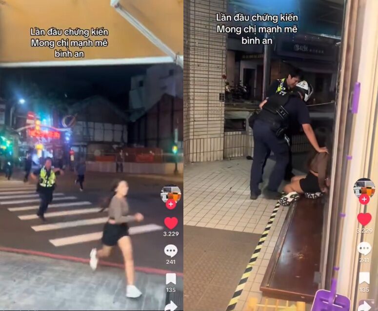 ▲台中警方街頭捕獲逃逸移工，同鄉發文「體會苦楚」引發網友正反激辯。（圖／翻攝自Threads）