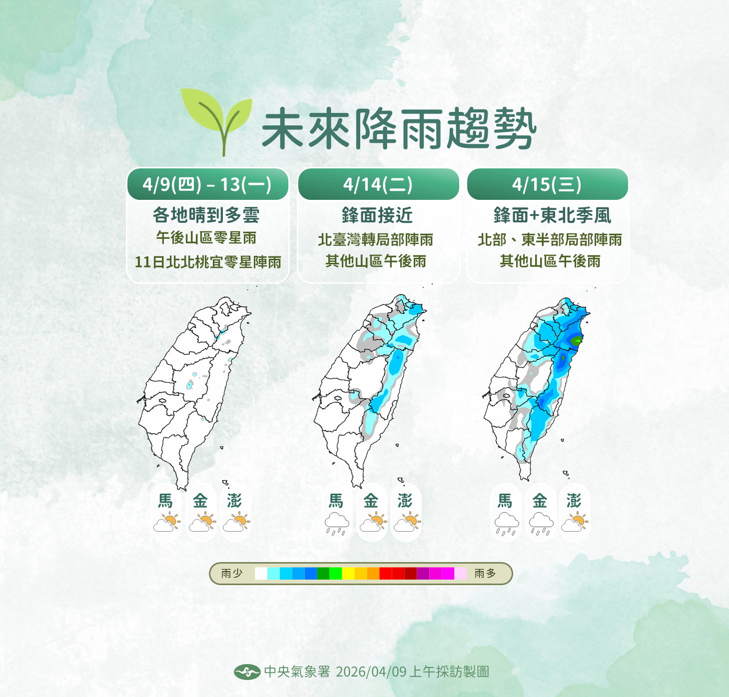 ▲▼未來一周天氣。（圖／氣象署提供）