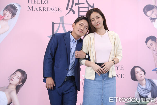▲周曉涵、蔡昌憲出席《婚內失戀》記者會。（圖／記者林敬旻攝）