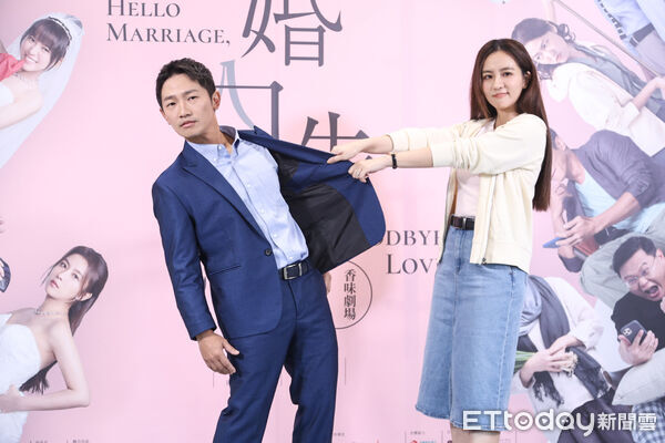 ▲周曉涵、蔡昌憲出席《婚內失戀》記者會。（圖／記者林敬旻攝）