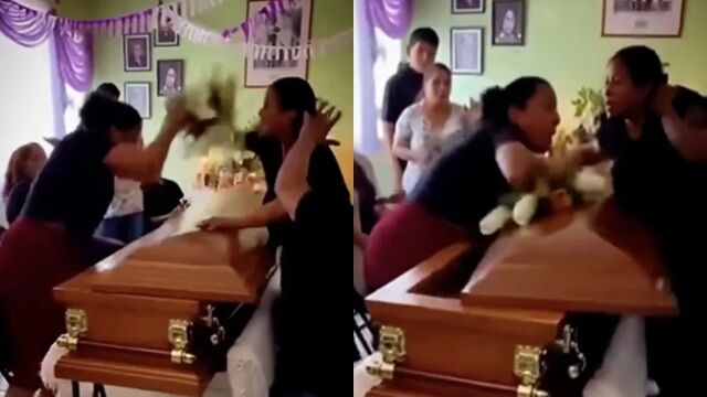 丈夫葬禮上才知被綠了!她怒抓小三拉扯猛打「棺蓋都掀了」