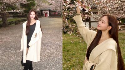 Lily穿長靴賞櫻「被拍逆天長腿」　網一看暈了：神仙顏值