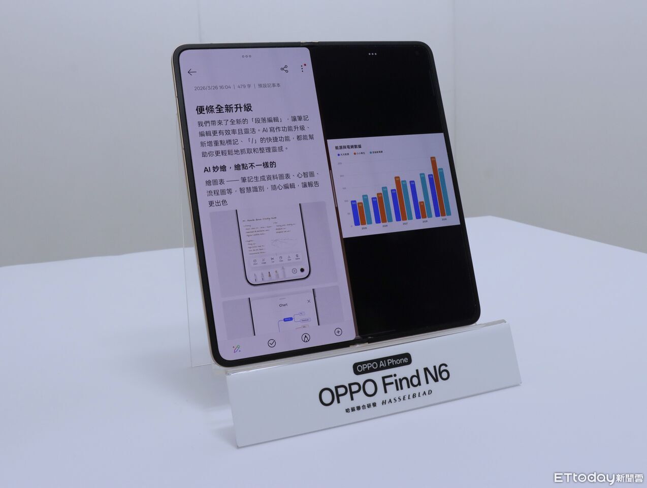 ▲▼    OPPO,N6,OPPP N6,摺疊機         。（圖／記者蘇晟彥攝）