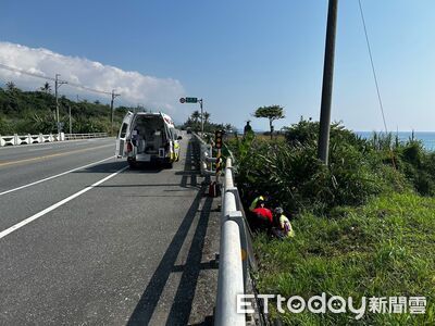 環花東國際自行車賽傳意外！14歲選手自摔翻落邊坡　頭、臉擦傷