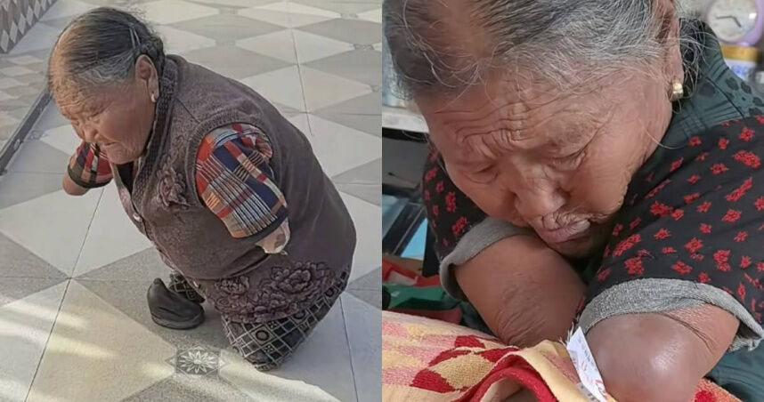 先天沒四肢!81歲嬤「用嘴縫衣、手肘夾筷」養大3兒女