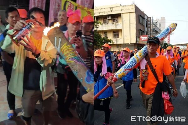▲▼             北港鎮民自發性製作巨香，跟隨白沙屯媽祖一起徒步進香。（圖／記者游瓊華翻攝，下同）