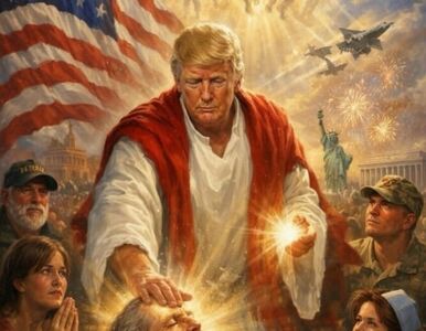 踩宗教紅線！川普PO「耶穌救世圖」挨轟褻瀆　急撤照：我在演醫生