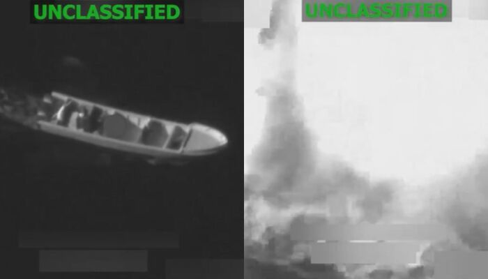 美軍轟炸2艘「疑運毒走私船」5死1生還! 炸成火球畫面曝光