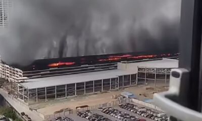 比亞迪深圳坪山基地車庫燒整晚　濃煙竄出數公里外可見