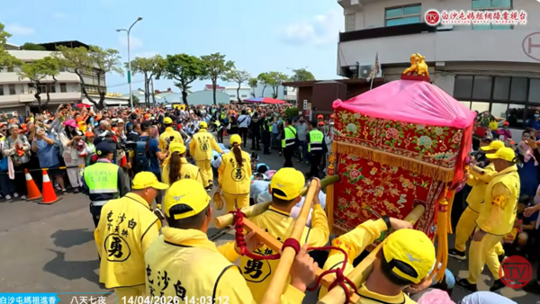 ▲白沙屯媽祖鑾轎進彰化。（圖／翻攝自白沙屯媽祖網路電視台）