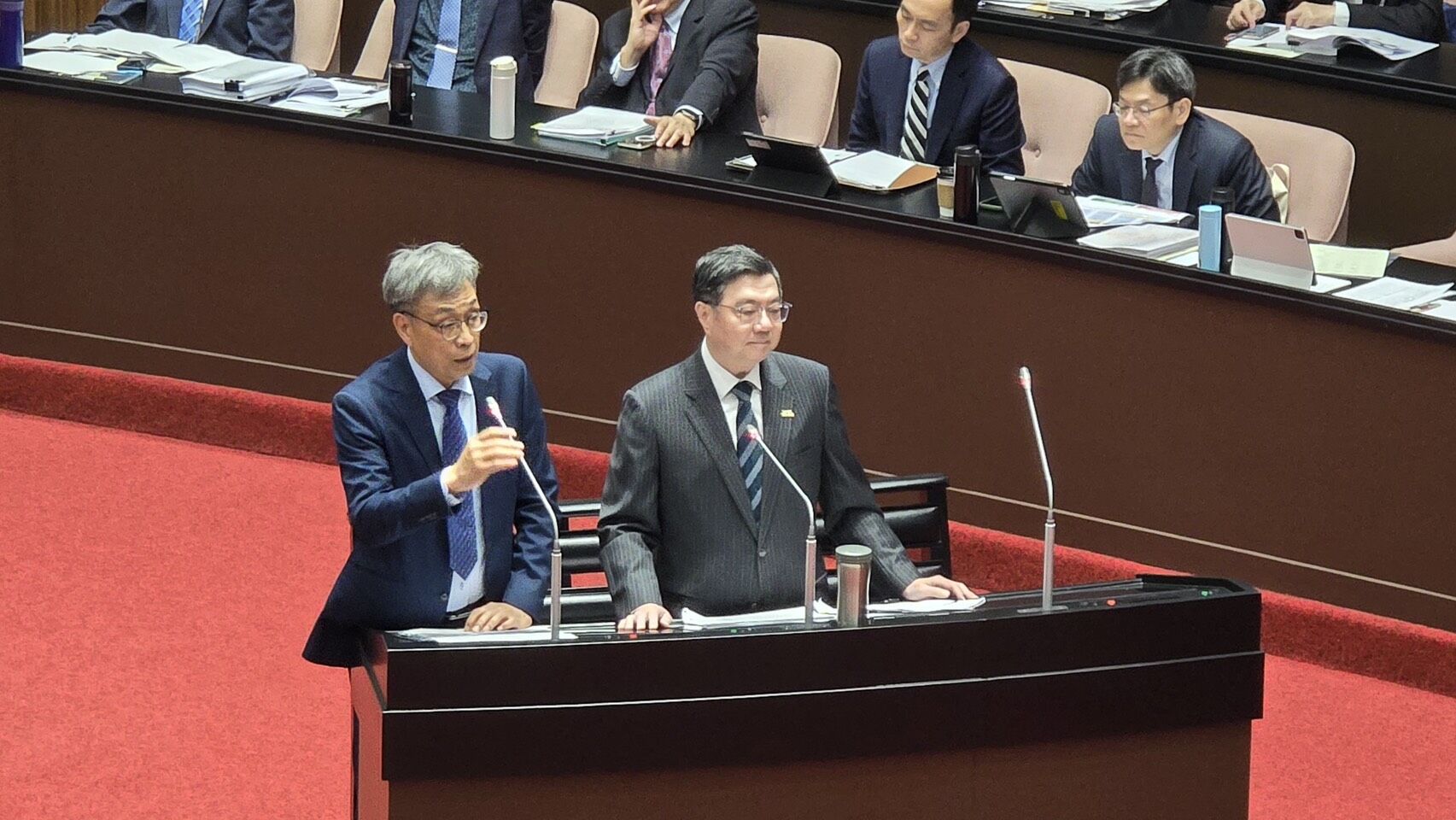 ▲▼行政院長卓榮泰、農業部長陳駿季。（圖／記者詹詠淇攝）
