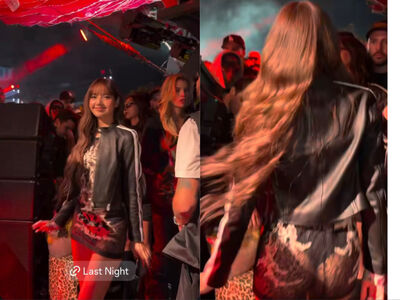 Lisa當音樂節最辣觀眾 透視裝大膽秀蜜桃臀