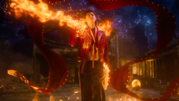 ▲《乩身》震撼畫面幕後曝光。（圖／Netflix提供）