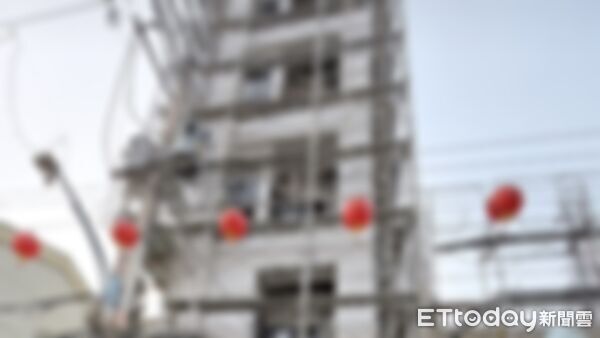 ▲新北市新莊區一處建築工地發生工安意外。（圖／記者陳以昇翻攝，下同）