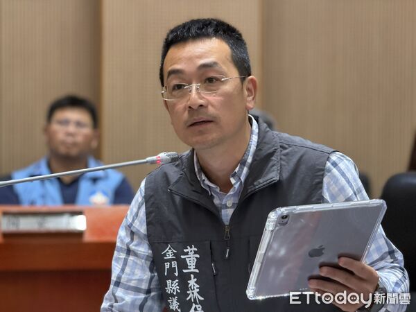 ▲▼金門縣議會第八屆第七次定期會議員董森堡質詢。（圖／記者鄭逢時攝）