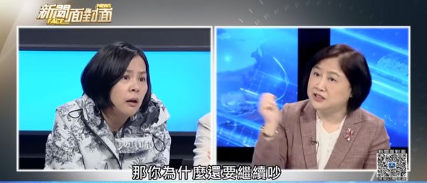 ▲李貞秀槓上陳敏鳳。（圖／翻攝自YouTube／新聞面對面）