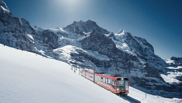▲▼少女峰鐵路雪景Jungfraubahn in snow。（圖／少女峰鐵路公司提供）