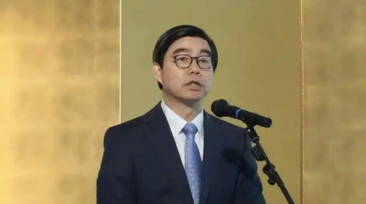 ▲中國駐日本大使館臨時代辦施泳。（圖／翻攝央視新聞）