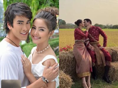 泰國民CP結婚！NadechYaya愛情長跑16年…田園婚禮照「深情親吻」