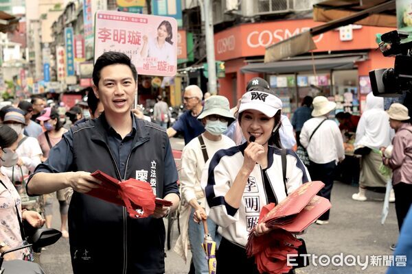 ▲曾經被稱為最美助選員，現在跳下來自己參選市議員的李明璇             。（圖／記者吳奕靖翻攝）