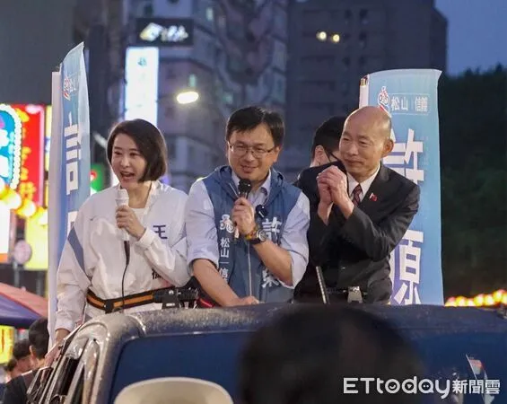 ▲▼ 立法院長韓國瑜、國民黨立委王鴻薇陪同市議員參選人許原榮進行車隊掃街。 （圖／國民黨立委王鴻薇提供）