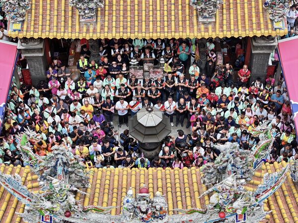 ▲白沙屯媽祖正急行軍回宮，大甲媽祖今深夜起駕，是否再現雙媽會盛況，萬眾矚目。圖為白沙屯媽祖行程。（圖／白沙屯拱天宮提供）